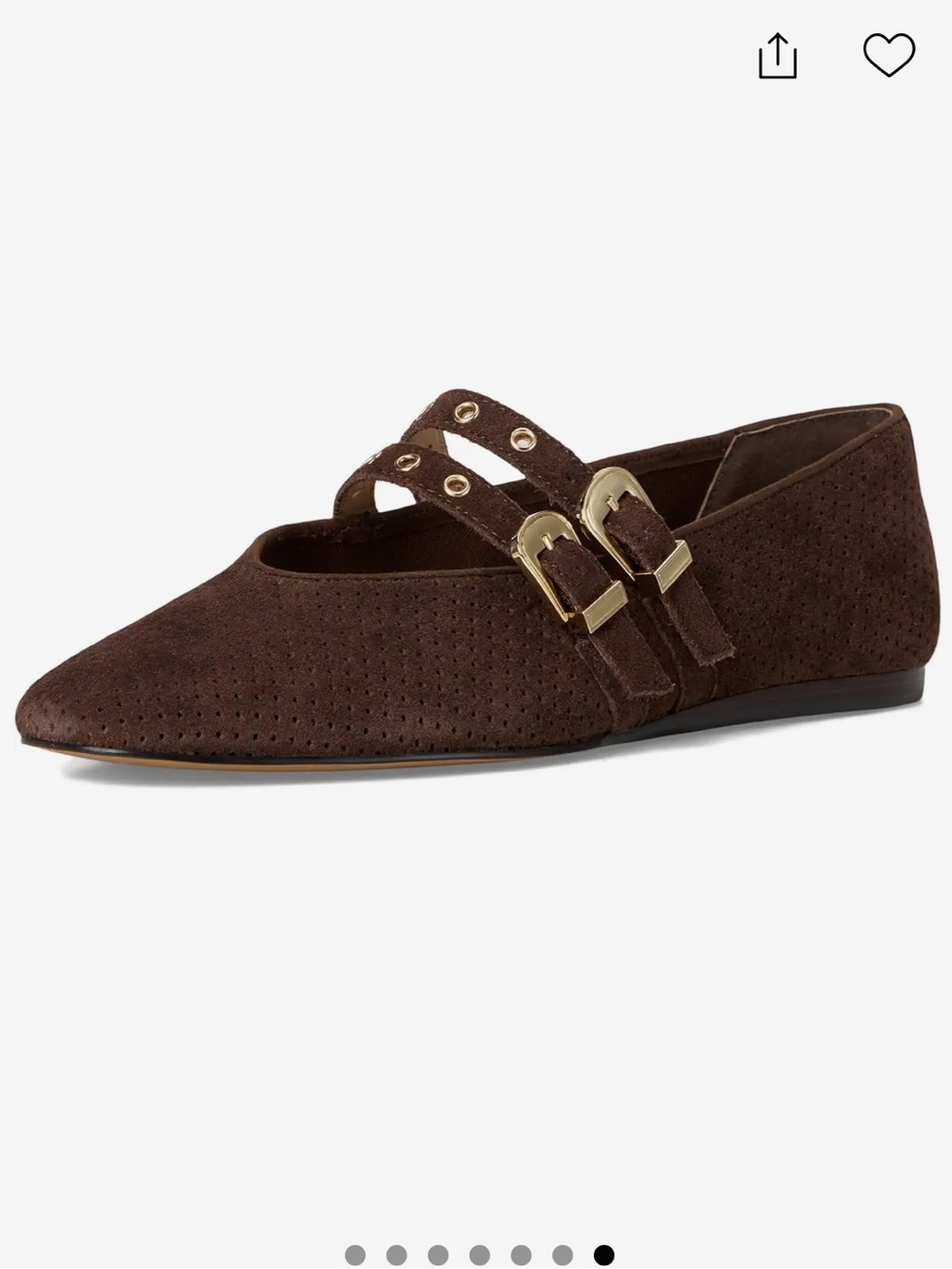 Dolce Vita Baylee Grommet Dark Brown Ballet Flats - Picture 5 of 12